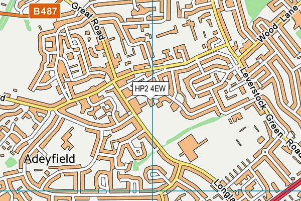 HP2 4EW map - OS VectorMap District (Ordnance Survey) HP2 4EW map - OS VectorMap District (Ordnance Survey)
