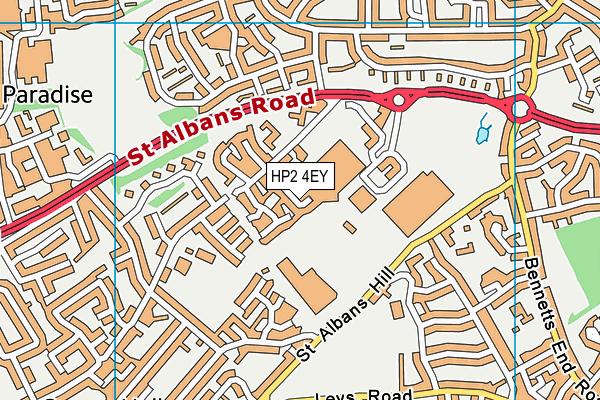 HP2 4EY map - OS VectorMap District (Ordnance Survey) HP2 4EY map - OS VectorMap District (Ordnance Survey)