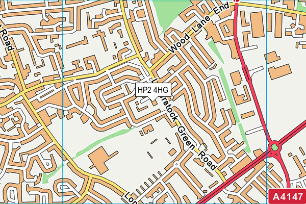 HP2 4HG map - OS VectorMap District (Ordnance Survey) HP2 4HG map - OS VectorMap District (Ordnance Survey)
