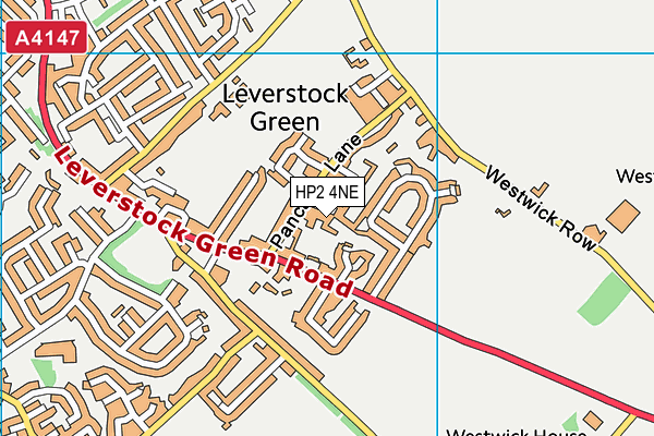 HP2 4NE map - OS VectorMap District (Ordnance Survey) HP2 4NE map - OS VectorMap District (Ordnance Survey)