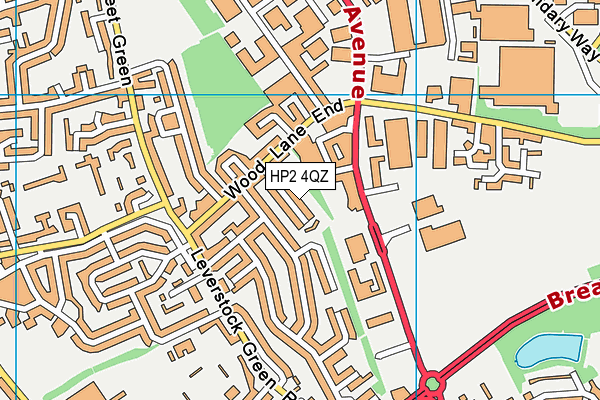 HP2 4QZ map - OS VectorMap District (Ordnance Survey) HP2 4QZ map - OS VectorMap District (Ordnance Survey)