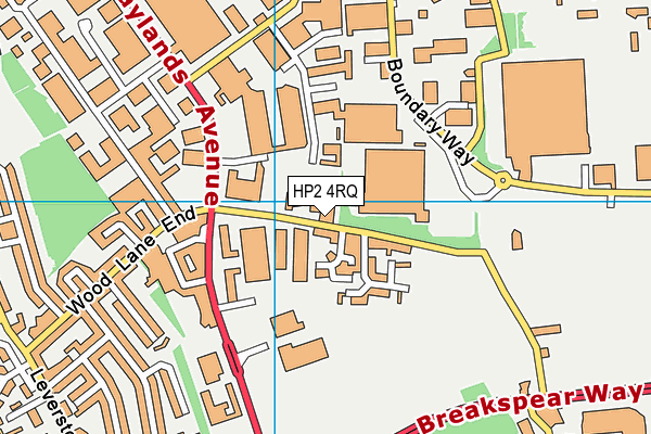 HP2 4RQ map - OS VectorMap District (Ordnance Survey) HP2 4RQ map - OS VectorMap District (Ordnance Survey)