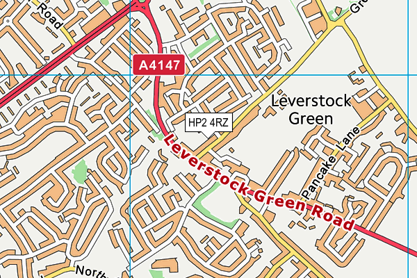 HP2 4RZ map - OS VectorMap District (Ordnance Survey)