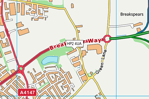HP2 4UA map - OS VectorMap District (Ordnance Survey) HP2 4UA map - OS VectorMap District (Ordnance Survey)