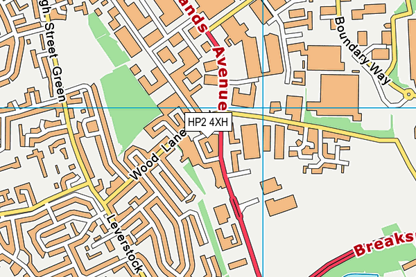 HP2 4XH map - OS VectorMap District (Ordnance Survey) HP2 4XH map - OS VectorMap District (Ordnance Survey)