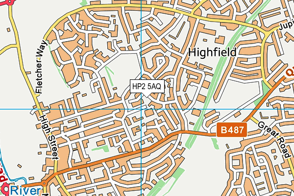 HP2 5AQ map - OS VectorMap District (Ordnance Survey) HP2 5AQ map - OS VectorMap District (Ordnance Survey)
