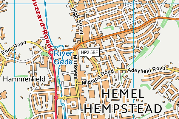 HP2 5BF map - OS VectorMap District (Ordnance Survey)