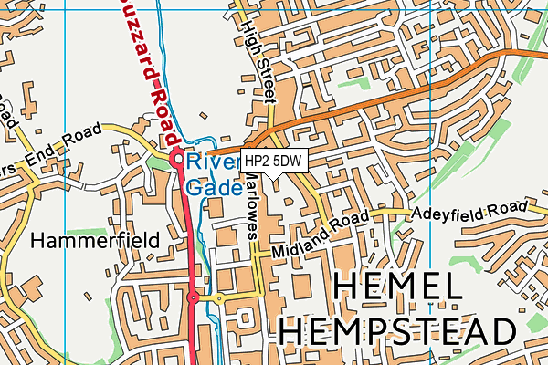 HP2 5DW map - OS VectorMap District (Ordnance Survey) HP2 5DW map - OS VectorMap District (Ordnance Survey)