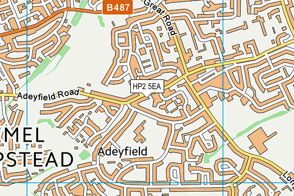 HP2 5EA map - OS VectorMap District (Ordnance Survey) HP2 5EA map - OS VectorMap District (Ordnance Survey)