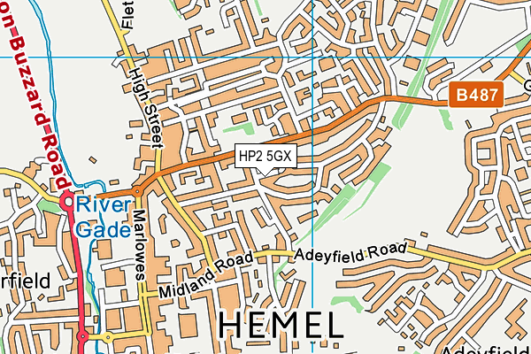 HP2 5GX map - OS VectorMap District (Ordnance Survey) HP2 5GX map - OS VectorMap District (Ordnance Survey)