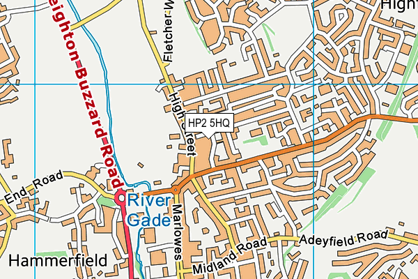 HP2 5HQ map - OS VectorMap District (Ordnance Survey)