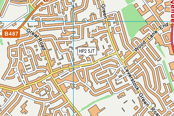 HP2 5JT map - OS VectorMap District (Ordnance Survey) HP2 5JT map - OS VectorMap District (Ordnance Survey)