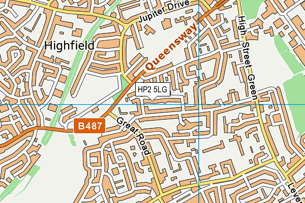 HP2 5LG map - OS VectorMap District (Ordnance Survey) HP2 5LG map - OS VectorMap District (Ordnance Survey)