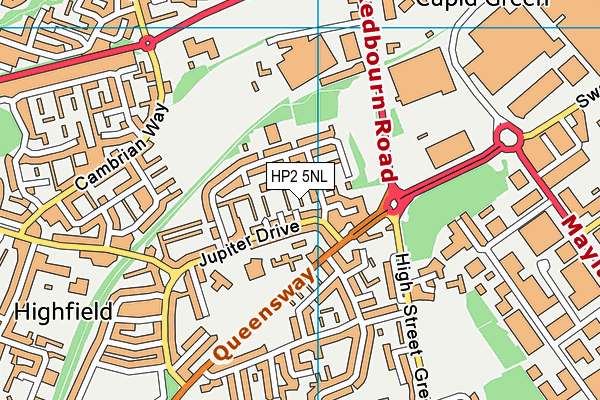 HP2 5NL map - OS VectorMap District (Ordnance Survey) HP2 5NL map - OS VectorMap District (Ordnance Survey)