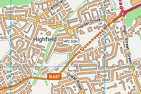 HP2 5QH map - OS VectorMap District (Ordnance Survey)