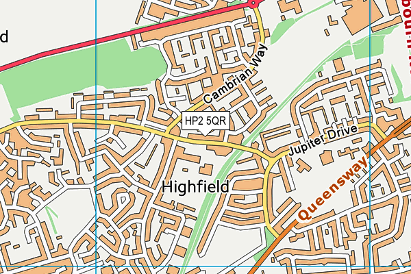 HP2 5QR map - OS VectorMap District (Ordnance Survey) HP2 5QR map - OS VectorMap District (Ordnance Survey)