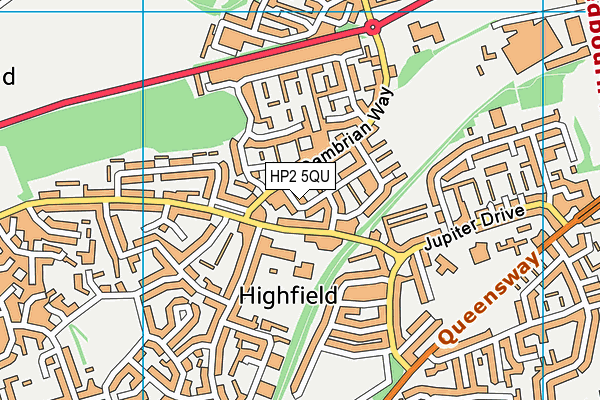 HP2 5QU map - OS VectorMap District (Ordnance Survey) HP2 5QU map - OS VectorMap District (Ordnance Survey)