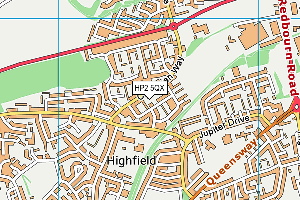 HP2 5QX map - OS VectorMap District (Ordnance Survey) HP2 5QX map - OS VectorMap District (Ordnance Survey)