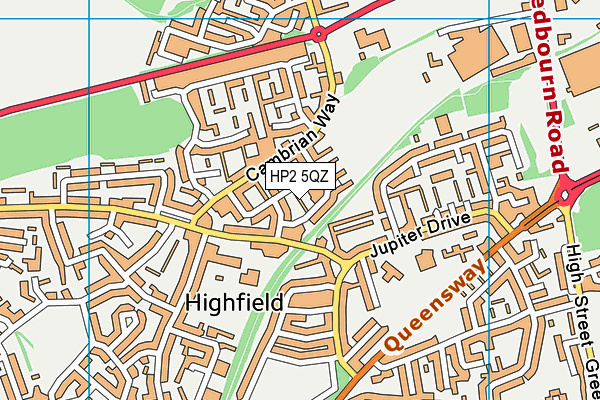 HP2 5QZ map - OS VectorMap District (Ordnance Survey) HP2 5QZ map - OS VectorMap District (Ordnance Survey)