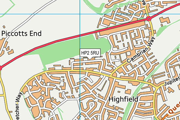 HP2 5RU map - OS VectorMap District (Ordnance Survey) HP2 5RU map - OS VectorMap District (Ordnance Survey)
