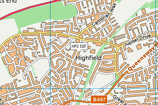 HP2 5SF map - OS VectorMap District (Ordnance Survey) HP2 5SF map - OS VectorMap District (Ordnance Survey)
