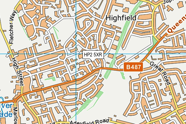 HP2 5XR map - OS VectorMap District (Ordnance Survey) HP2 5XR map - OS VectorMap District (Ordnance Survey)