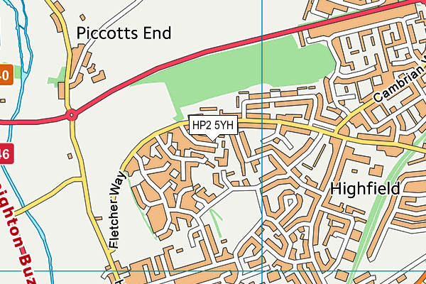 HP2 5YH map - OS VectorMap District (Ordnance Survey) HP2 5YH map - OS VectorMap District (Ordnance Survey)