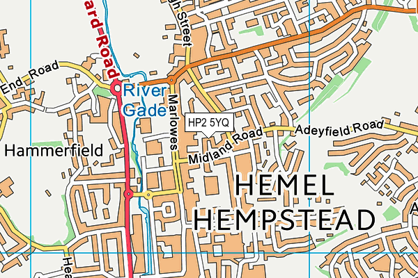 HP2 5YQ map - OS VectorMap District (Ordnance Survey)