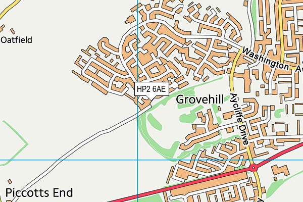 HP2 6AE map - OS VectorMap District (Ordnance Survey) HP2 6AE map - OS VectorMap District (Ordnance Survey)
