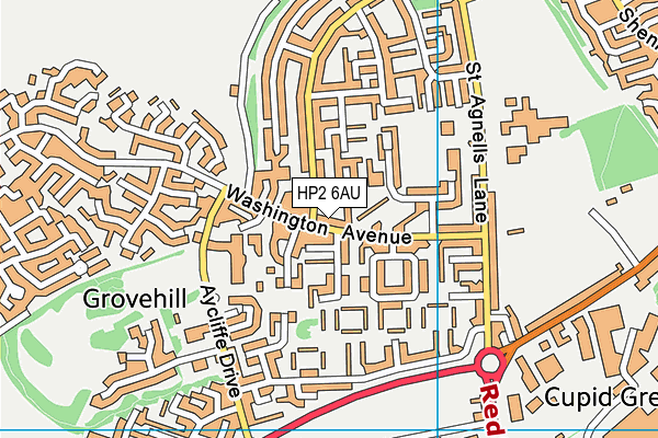 HP2 6AU map - OS VectorMap District (Ordnance Survey) HP2 6AU map - OS VectorMap District (Ordnance Survey)