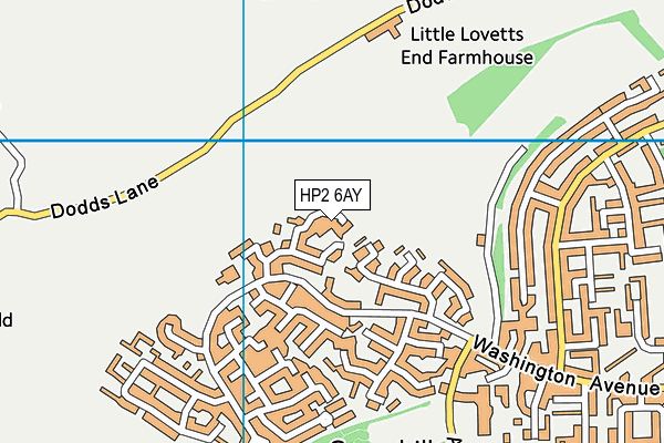 HP2 6AY map - OS VectorMap District (Ordnance Survey) HP2 6AY map - OS VectorMap District (Ordnance Survey)