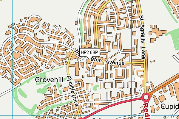 HP2 6BP map - OS VectorMap District (Ordnance Survey) HP2 6BP map - OS VectorMap District (Ordnance Survey)