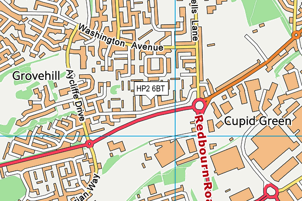 HP2 6BT map - OS VectorMap District (Ordnance Survey) HP2 6BT map - OS VectorMap District (Ordnance Survey)