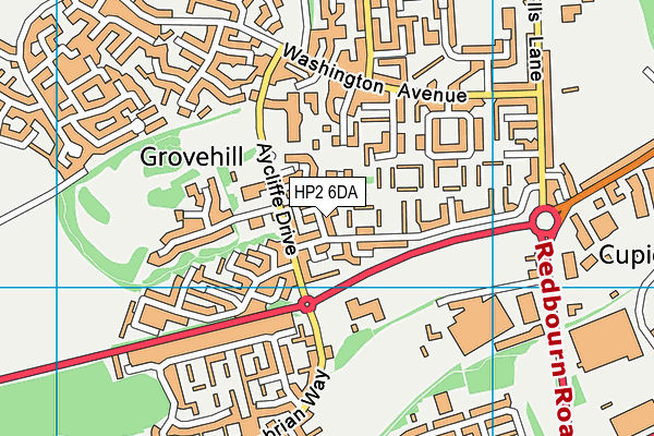 HP2 6DA map - OS VectorMap District (Ordnance Survey) HP2 6DA map - OS VectorMap District (Ordnance Survey)