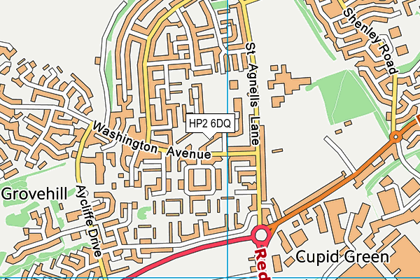 HP2 6DQ map - OS VectorMap District (Ordnance Survey) HP2 6DQ map - OS VectorMap District (Ordnance Survey)