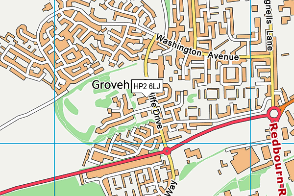 HP2 6LJ map - OS VectorMap District (Ordnance Survey) HP2 6LJ map - OS VectorMap District (Ordnance Survey)