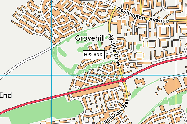 HP2 6NX map - OS VectorMap District (Ordnance Survey)