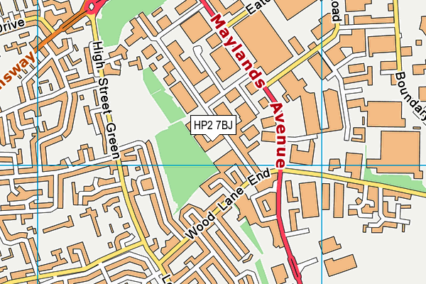 HP2 7BJ map - OS VectorMap District (Ordnance Survey) HP2 7BJ map - OS VectorMap District (Ordnance Survey)