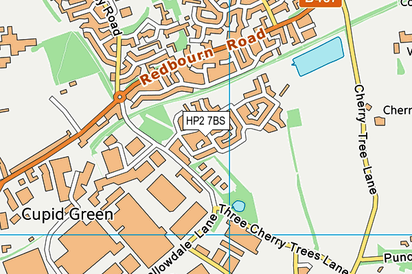 HP2 7BS map - OS VectorMap District (Ordnance Survey)