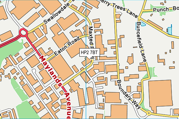 HP2 7BT map - OS VectorMap District (Ordnance Survey)