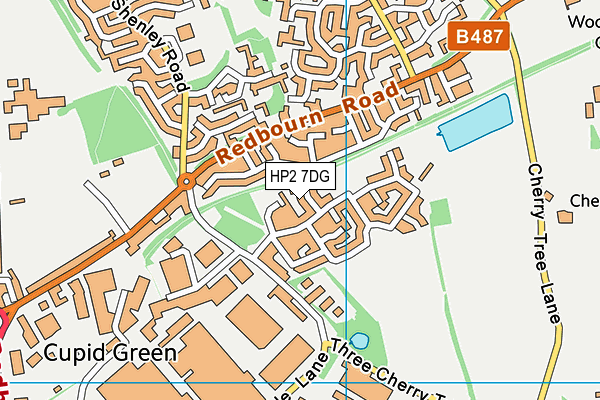 HP2 7DG map - OS VectorMap District (Ordnance Survey) HP2 7DG map - OS VectorMap District (Ordnance Survey)