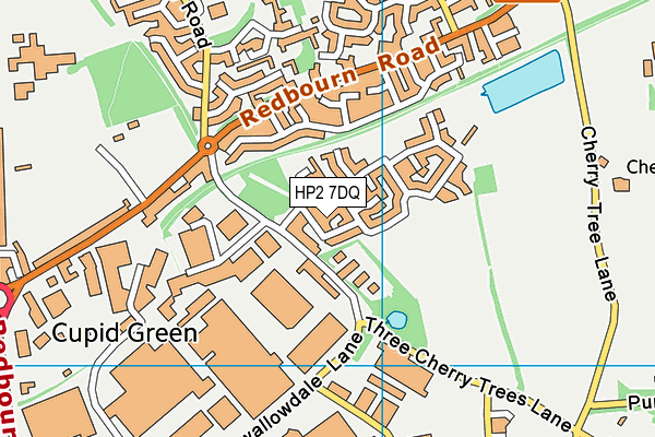 HP2 7DQ map - OS VectorMap District (Ordnance Survey) HP2 7DQ map - OS VectorMap District (Ordnance Survey)