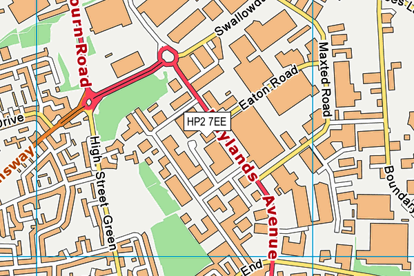 HP2 7EE map - OS VectorMap District (Ordnance Survey) HP2 7EE map - OS VectorMap District (Ordnance Survey)