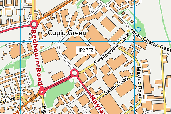 HP2 7FZ map - OS VectorMap District (Ordnance Survey) HP2 7FZ map - OS VectorMap District (Ordnance Survey)