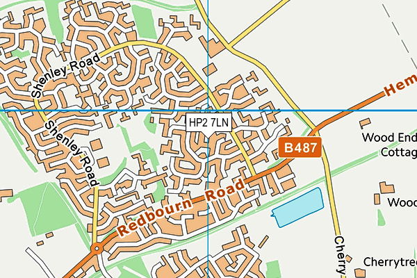 HP2 7LN map - OS VectorMap District (Ordnance Survey) HP2 7LN map - OS VectorMap District (Ordnance Survey)