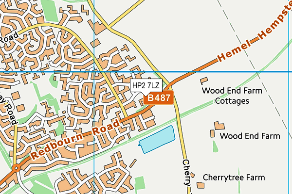 HP2 7LZ map - OS VectorMap District (Ordnance Survey) HP2 7LZ map - OS VectorMap District (Ordnance Survey)