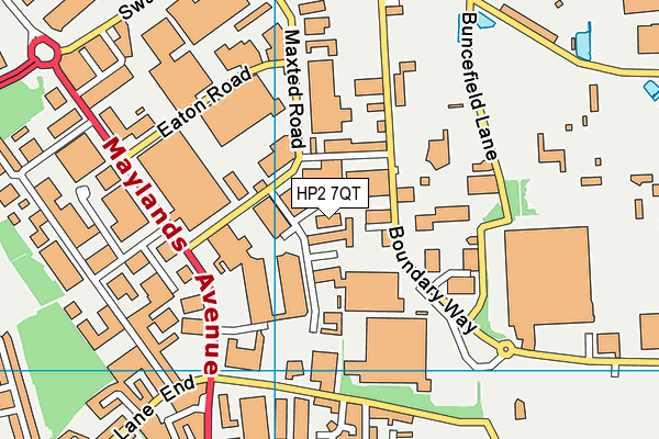 HP2 7QT map - OS VectorMap District (Ordnance Survey)