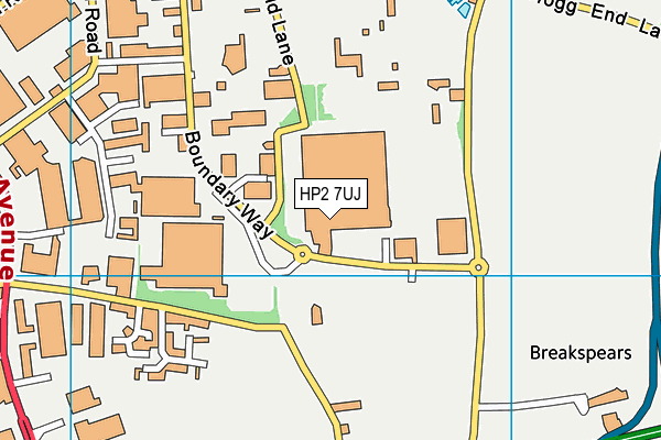HP2 7UJ map - OS VectorMap District (Ordnance Survey) HP2 7UJ map - OS VectorMap District (Ordnance Survey)