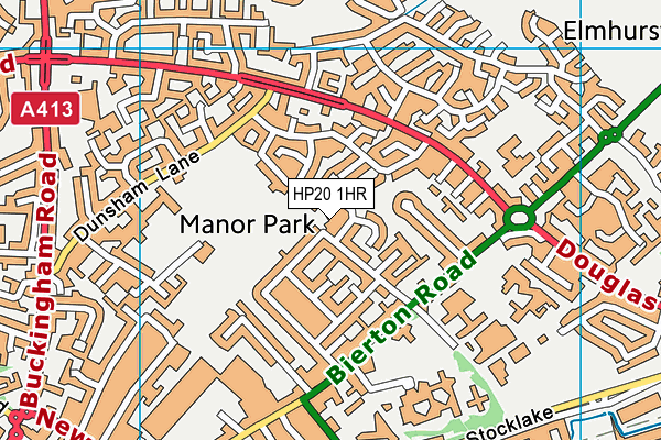 HP20 1HR map - OS VectorMap District (Ordnance Survey)