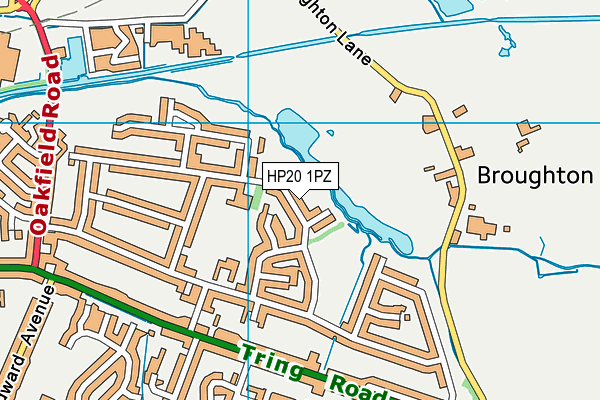 HP20 1PZ map - OS VectorMap District (Ordnance Survey)